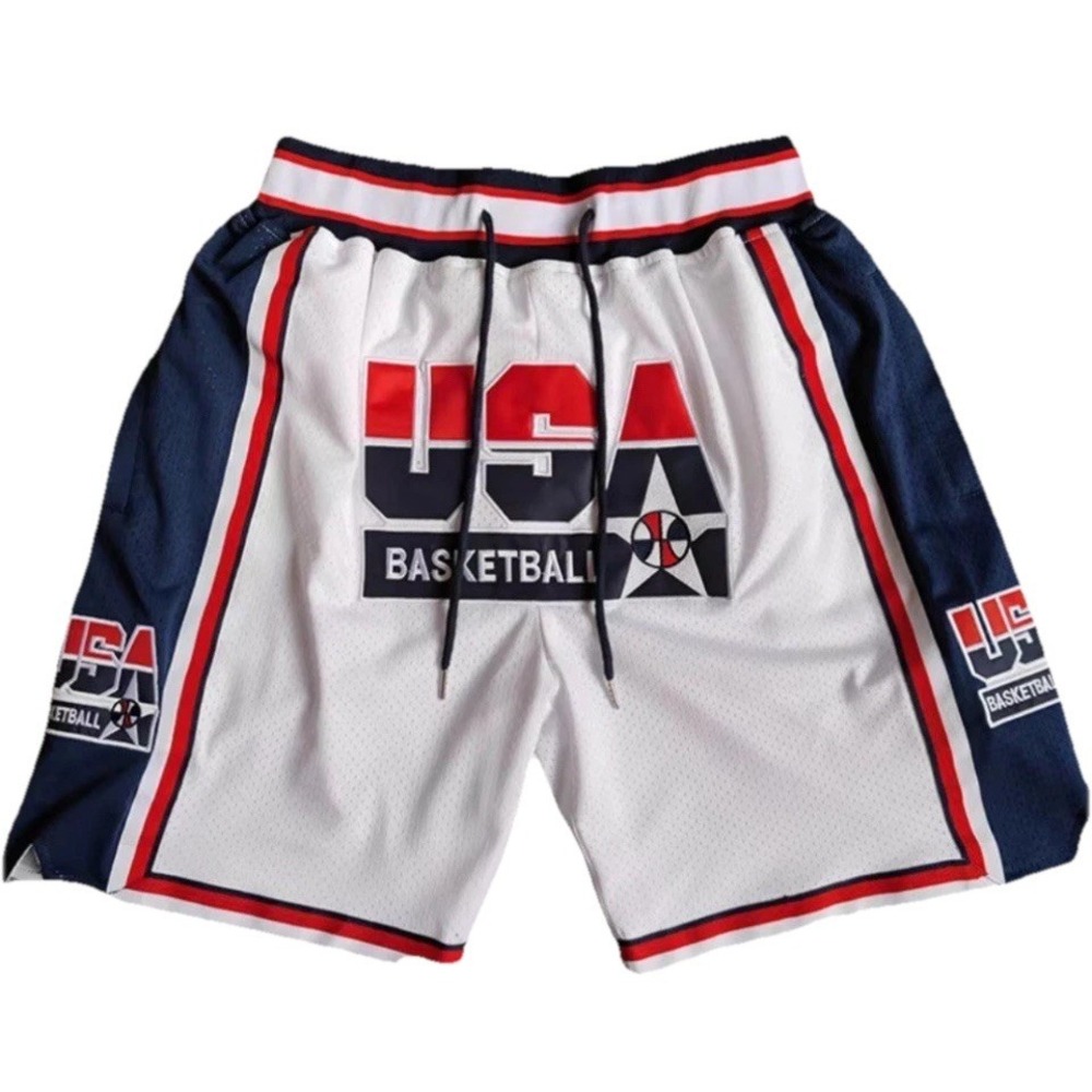 USA Dream Team Jersey Shorts White Men's Large Unlimited Classics Nostalgia Co